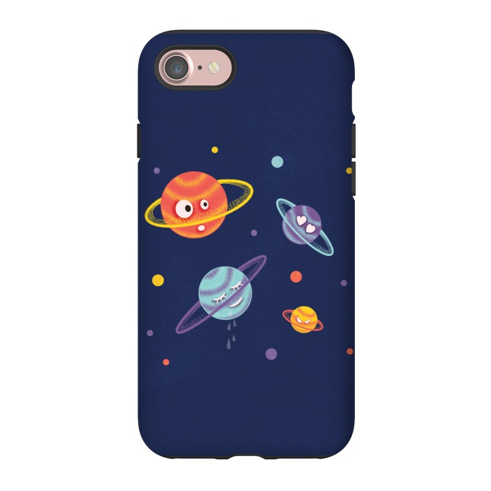 iPhone 7 StrongFit Cute Planets Cartoon Space Kids by Boriana Giormova