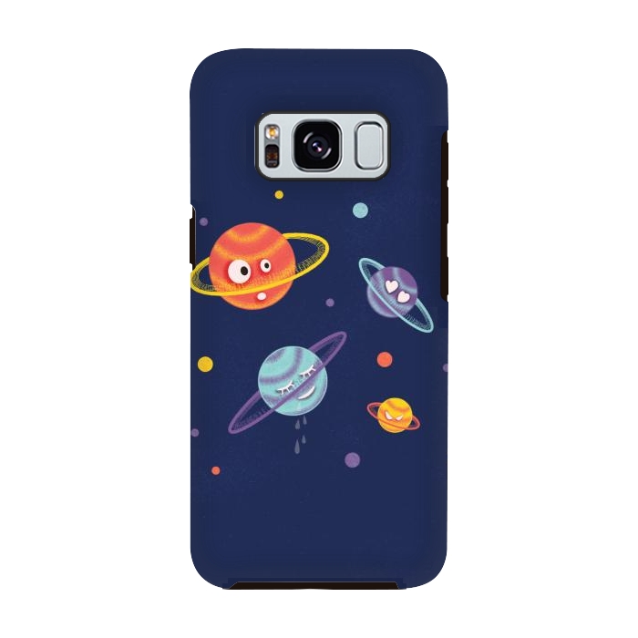 Galaxy S8 StrongFit Cute Planets Cartoon Space Kids by Boriana Giormova