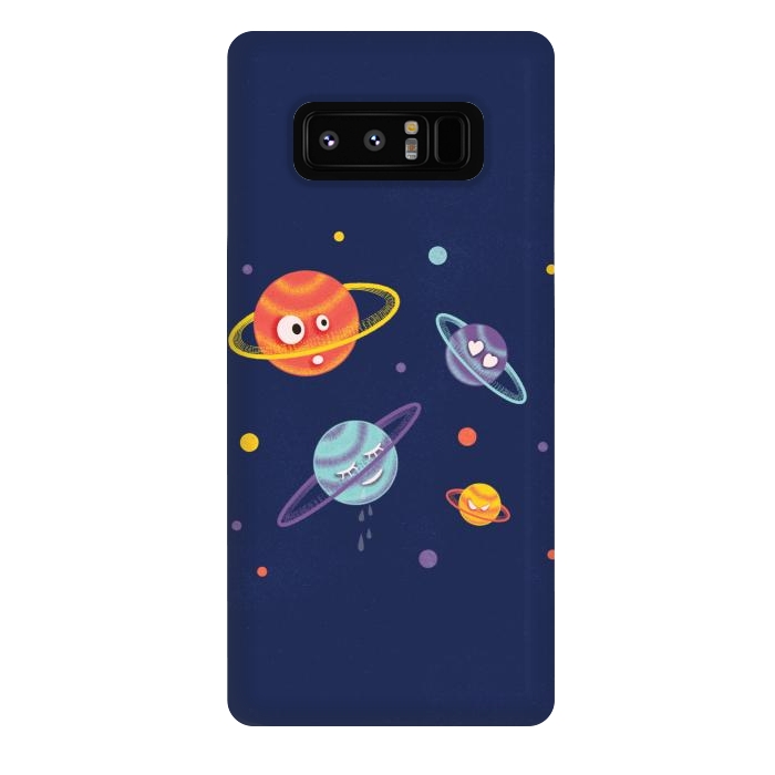 Galaxy Note 8 StrongFit Cute Planets Cartoon Space Kids by Boriana Giormova
