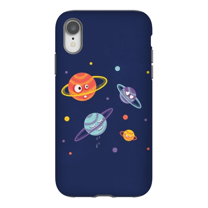 iPhone Xr StrongFit Cute Planets Cartoon Space Kids by Boriana Giormova
