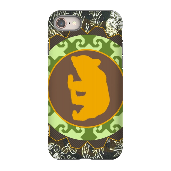 iPhone SE StrongFit Bear Pattern by Carlos Maciel