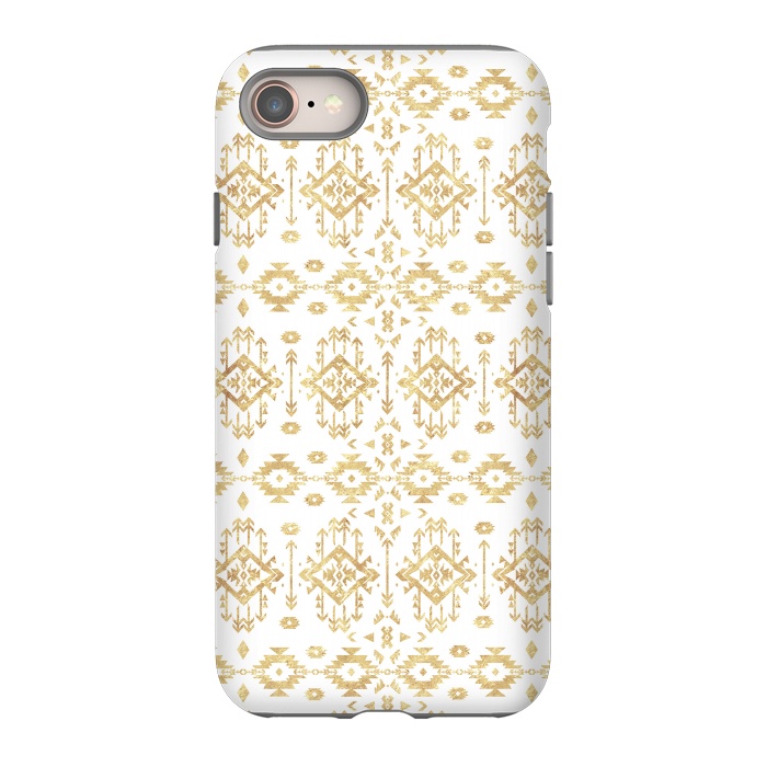 iPhone SE StrongFit  Luxury gold geometric tribal Aztec pattern by InovArts