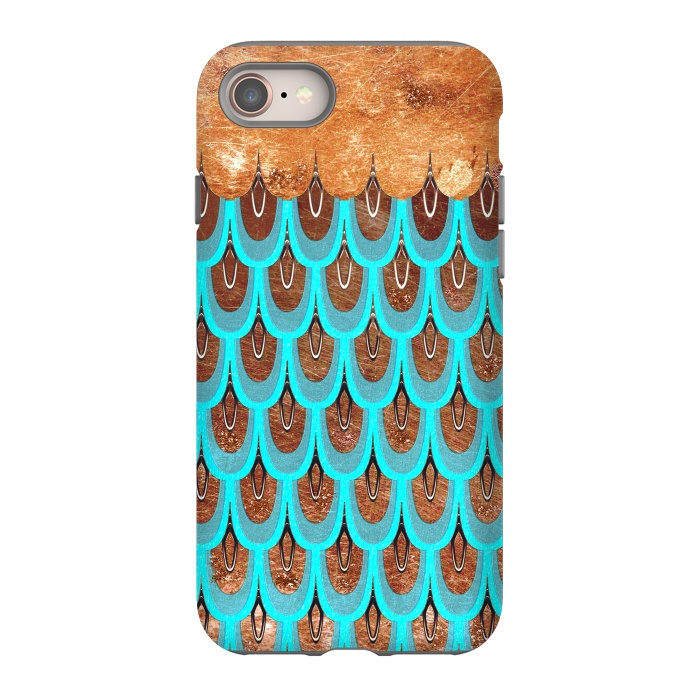 iPhone SE StrongFit Copper and Teal Mermaid Scales by  Utart