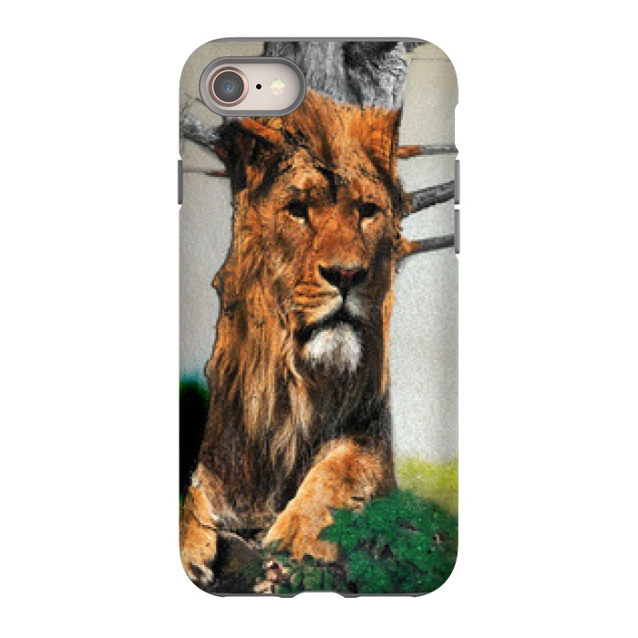 iPhone SE StrongFit Lion Tree by Amira EL-Fohail
