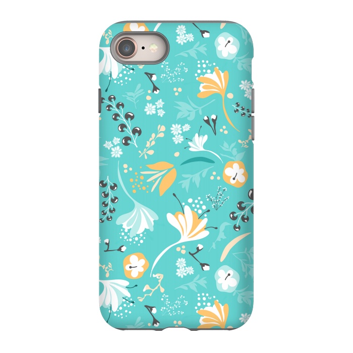 iPhone SE StrongFit Beautiful BC Blooms on Bright Blue by Paula Ohreen