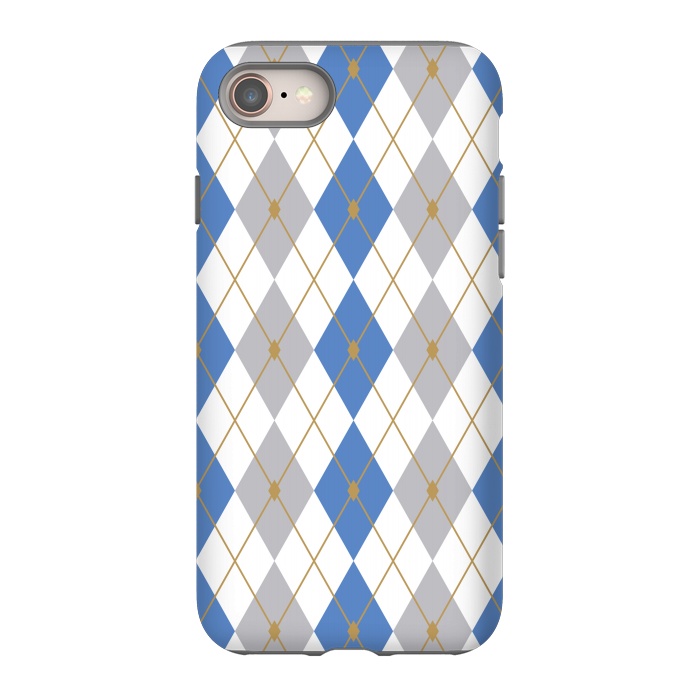 iPhone SE StrongFit Blue & Gray Rhombus by Bledi