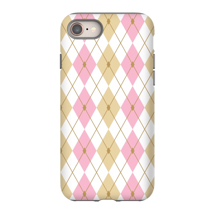 iPhone SE StrongFit Light Brown & Light Pink Rhombus by Bledi