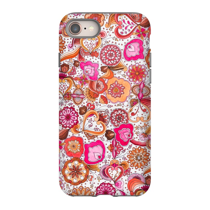 iPhone SE StrongFit Sowing the Seeds of Love - Pink and Coral by Paula Ohreen