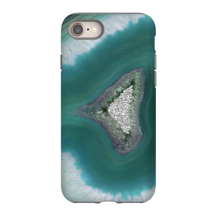 iPhone SE StrongFit The ocean island- green and teal agate by  Utart