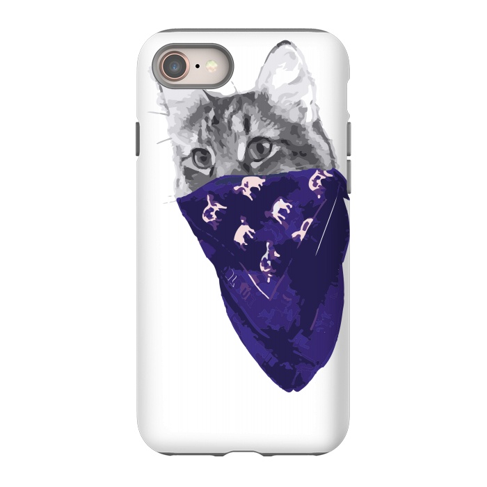 iPhone SE StrongFit Gangsta Cat by Carlos Maciel