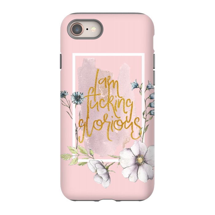 iPhone SE StrongFit Iam fucking glorious - blush floral by  Utart
