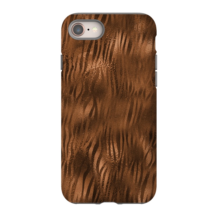 iPhone SE StrongFit Jungle Journey - Copper Safari Tiger Skin Pattern 2 by  Utart