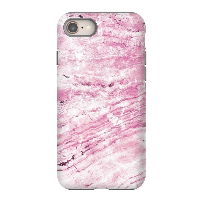 iPhone SE StrongFit Pink striped marble by Oana 