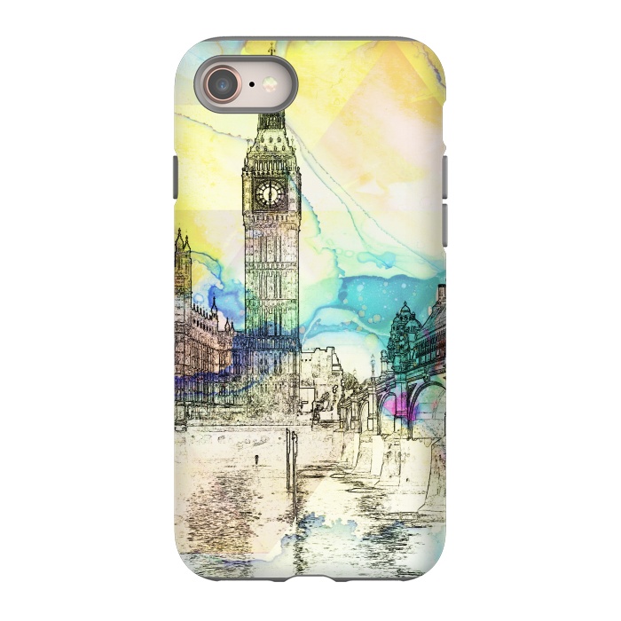 iPhone SE StrongFit Big Ben travel sketch, London United Kingdom by Oana 