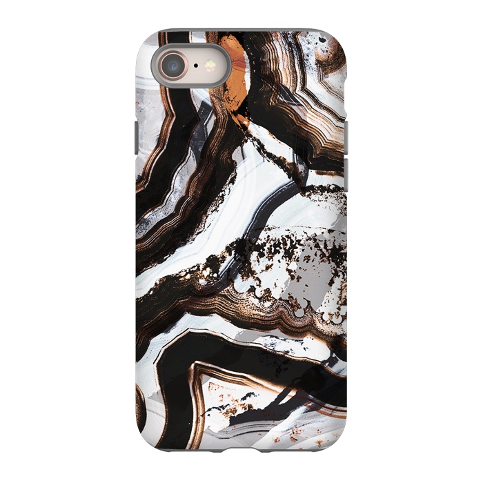 iPhone SE StrongFit Marble brushstroke stripes by Oana 