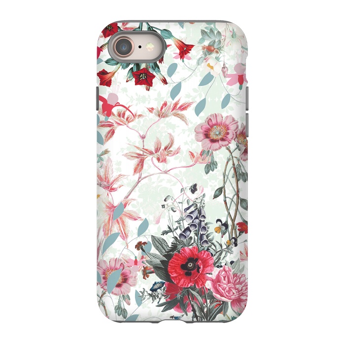 iPhone SE StrongFit Pastel romantic botanical illustration by Oana 
