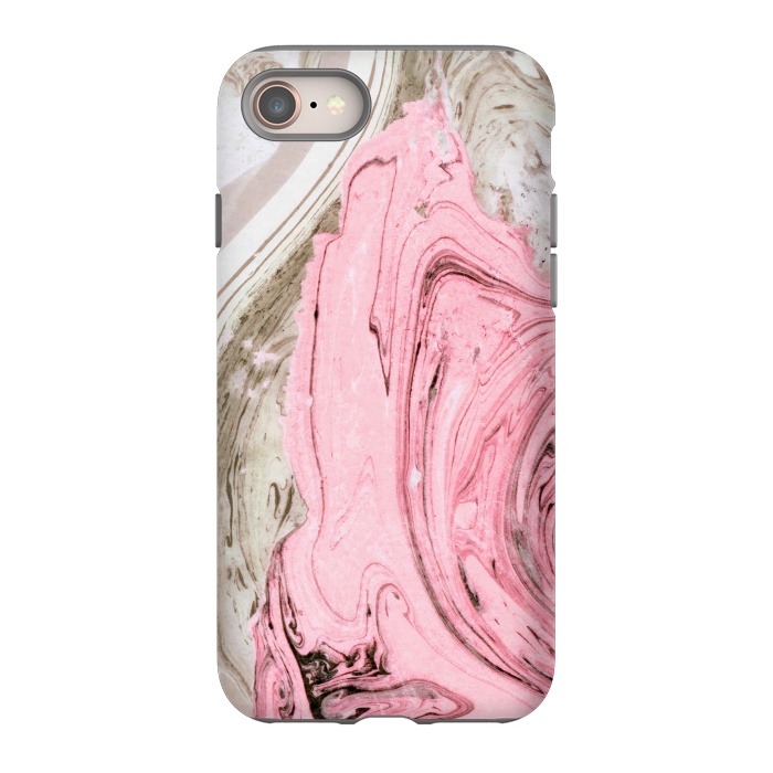 iPhone SE StrongFit Nude+ Pink Marble by Uma Prabhakar Gokhale