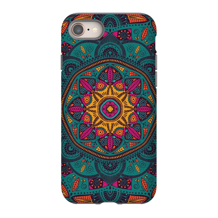 iPhone SE StrongFit Colorful Mandala 005 by Jelena Obradovic