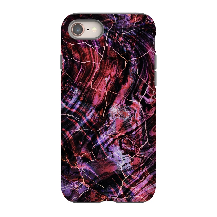 iPhone SE StrongFit Marble art - dark pink and purple by Oana 