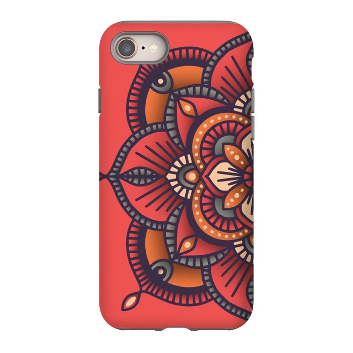 iPhone SE StrongFit Colorful Mandala Pattern Design 25 by Jelena Obradovic