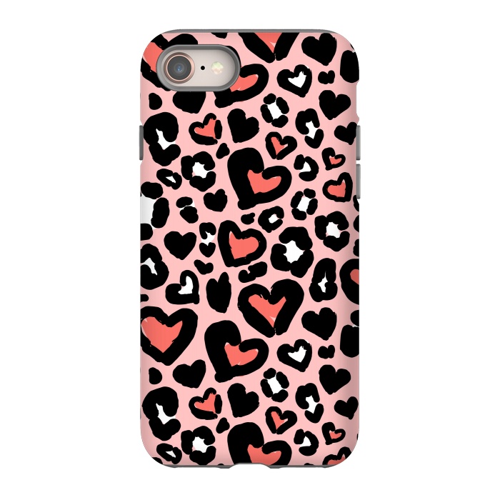iPhone SE StrongFit Love leopard by Laura Grant