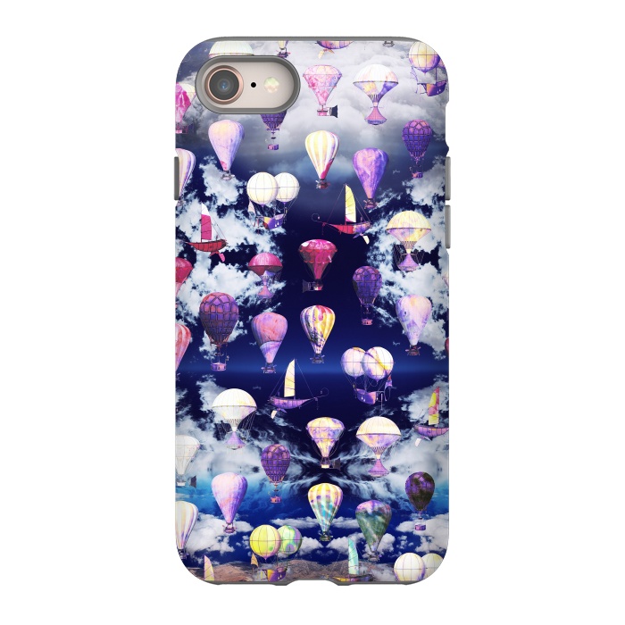 iPhone SE StrongFit Colorful air balloons and fluffy clouds by Oana 