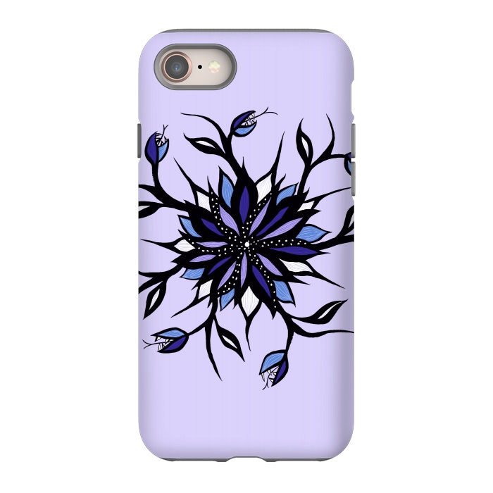 iPhone SE StrongFit Gothic Floral Mandala Monsters And Teeth by Boriana Giormova