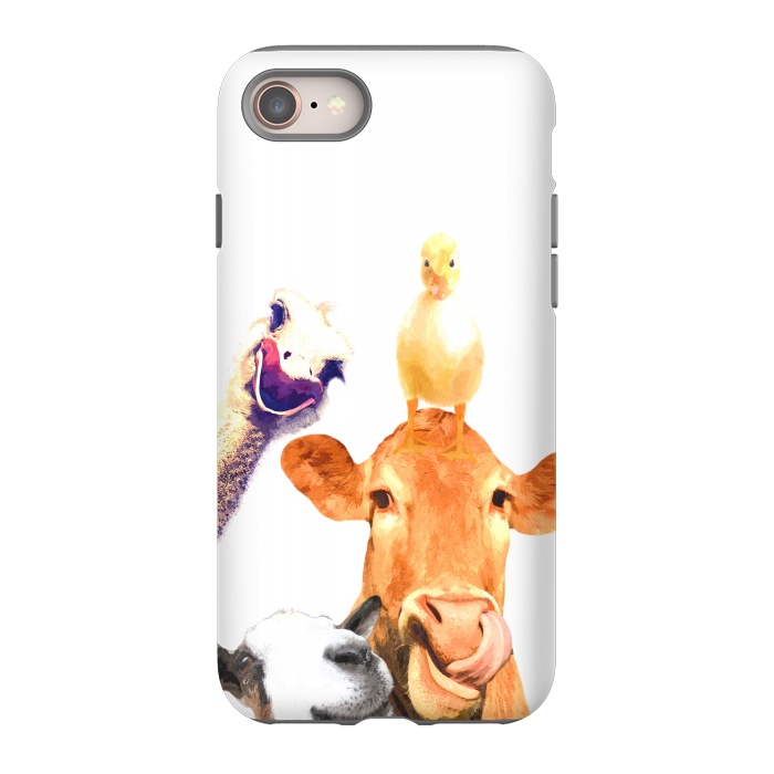 iPhone SE StrongFit Funny Farm Animals Portrait by Alemi