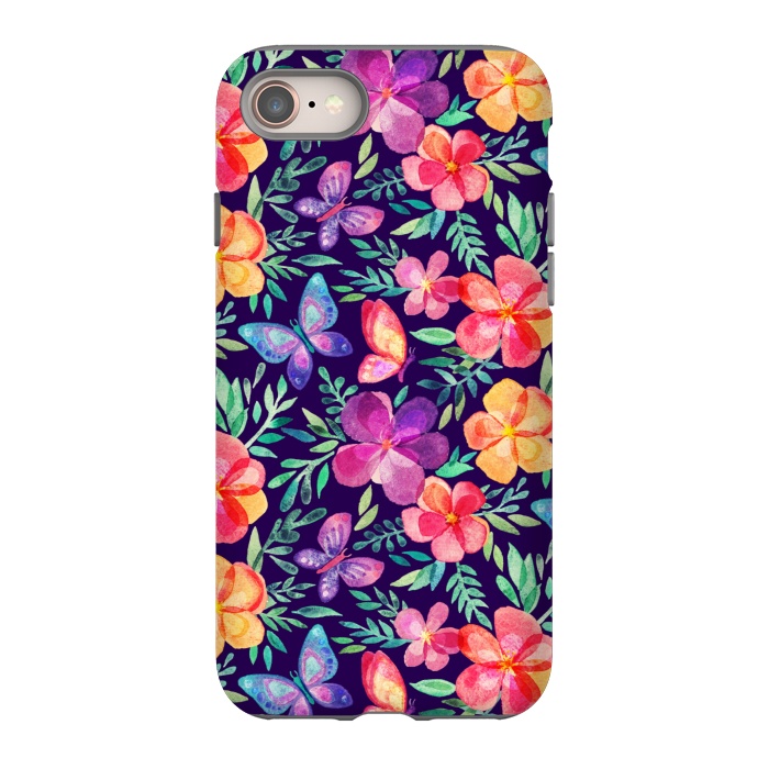 iPhone SE StrongFit Summer Blooms & Butterflies by Micklyn Le Feuvre