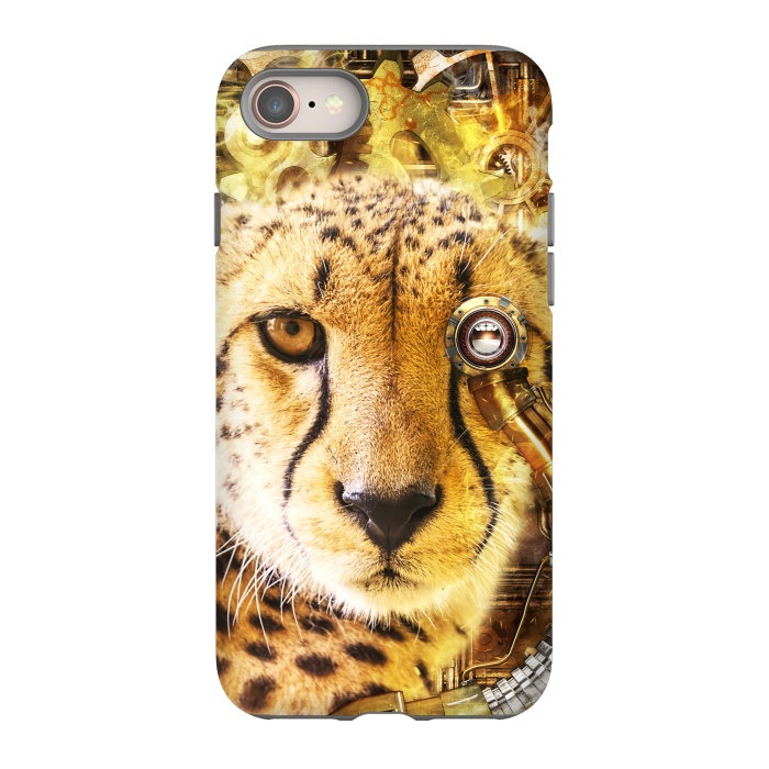 iPhone SE StrongFit Steampunk Cheetah by Simone Gatterwe