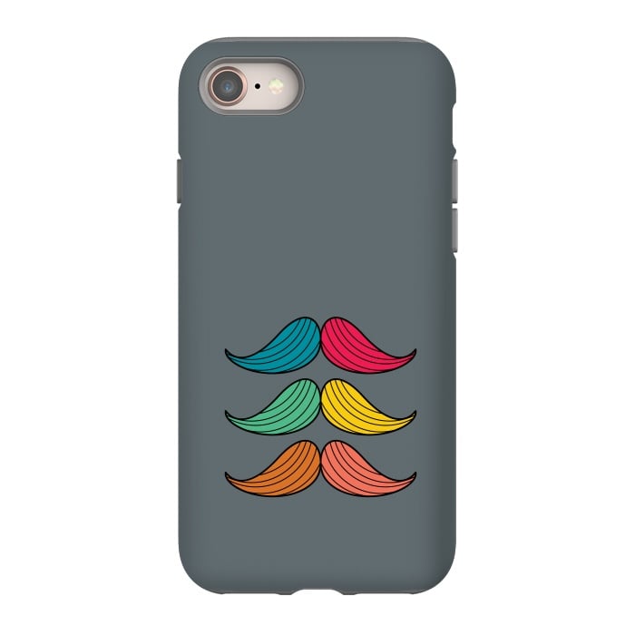 iPhone SE StrongFit colorful moustaches by TMSarts