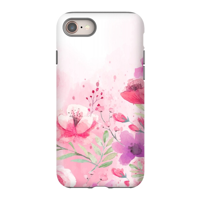 iPhone SE StrongFit pink floral print by MALLIKA