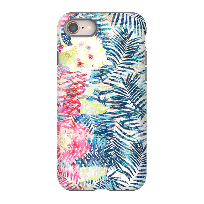 iPhone SE StrongFit Colorful tropical leaves hawaiian bouquet by Oana 
