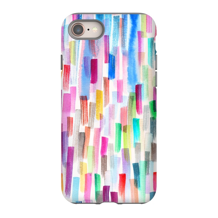 iPhone SE StrongFit Colorful Brushstrokes Multicolored by Ninola Design