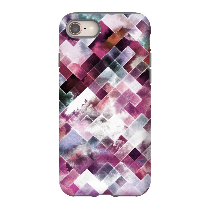iPhone SE StrongFit Moody Geometry Pink Neon by Ninola Design