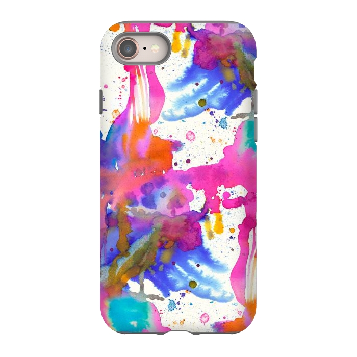 iPhone SE StrongFit Paint Splashes Pink by Ninola Design