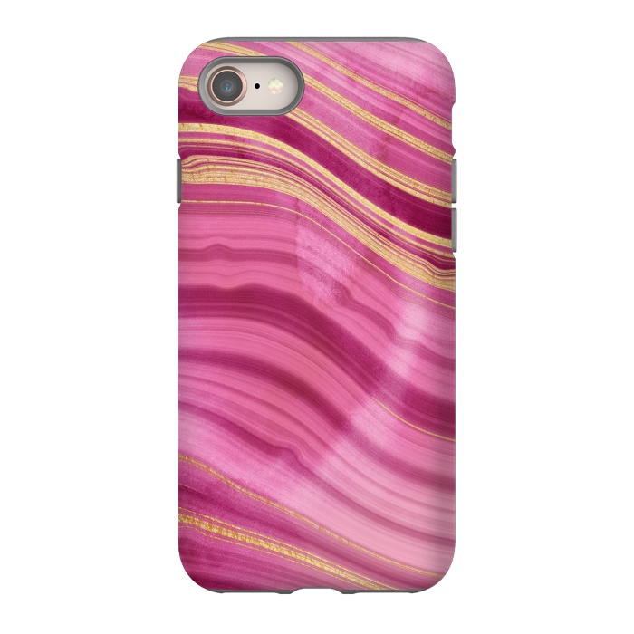 iPhone SE StrongFit Pink and Gold Mermaid Glitter Marble Waves by  Utart