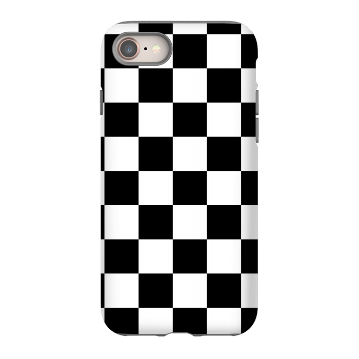 iPhone SE StrongFit black and white checkered  by TMSarts