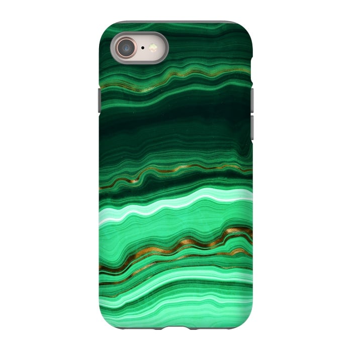 iPhone SE StrongFit Green Malachite Marble Gemstone by  Utart