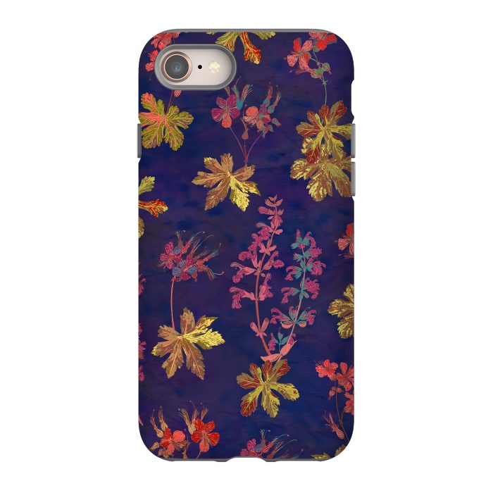 iPhone SE StrongFit Blue Geraniums by Lotti Brown