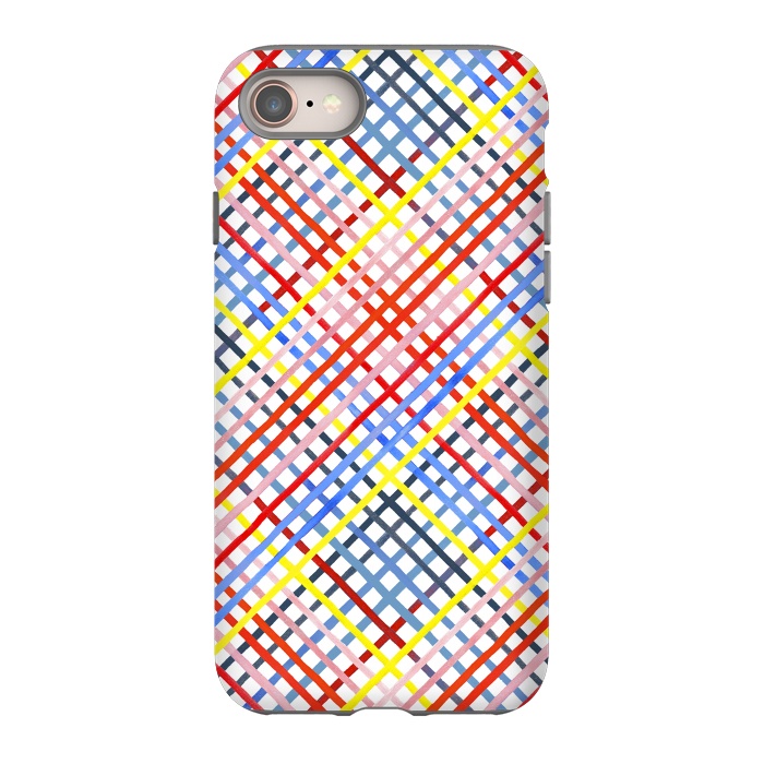 iPhone SE StrongFit Gingham Vichy Multicolored by Ninola Design