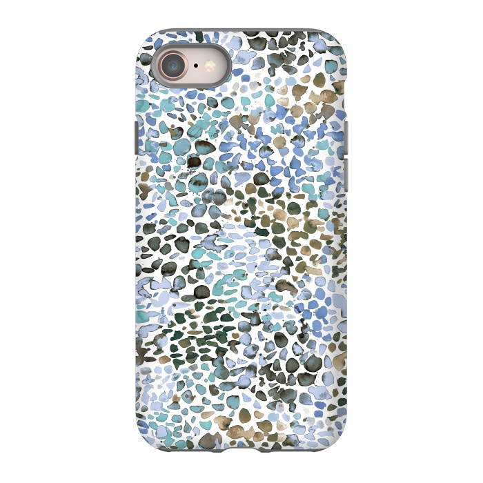iPhone SE StrongFit Blue Specked Watercolor by Ninola Design