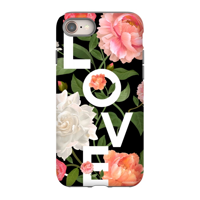 iPhone SE StrongFit floral love black by MALLIKA