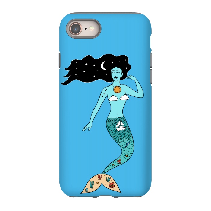 iPhone SE StrongFit Mermaid Nature Blue by Coffee Man
