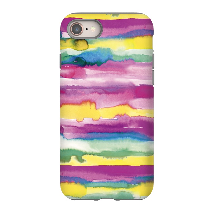 iPhone SE StrongFit Gradient Tropical Watercolor Lines by Ninola Design