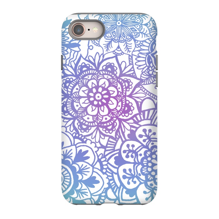 iPhone SE StrongFit Pastel Purple and Blue Mandala Pattern by Julie Erin Designs