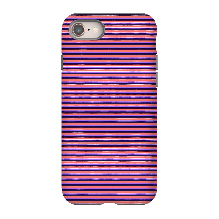 iPhone SE StrongFit Marker Colorful Coral Stripes by Ninola Design