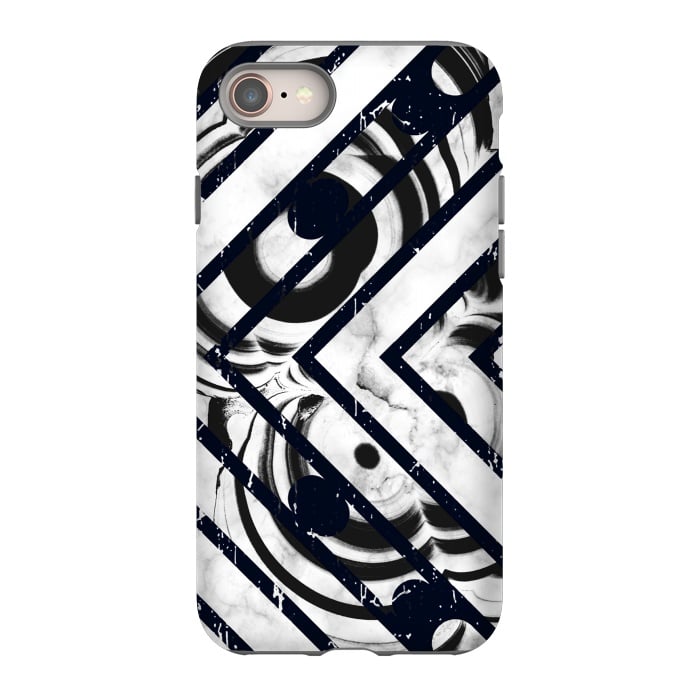 iPhone SE StrongFit Monochrome marble stripes by Oana 
