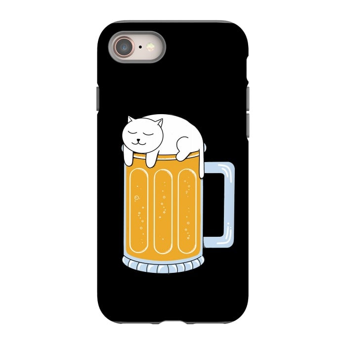 iPhone SE StrongFit Cat beer by Coffee Man