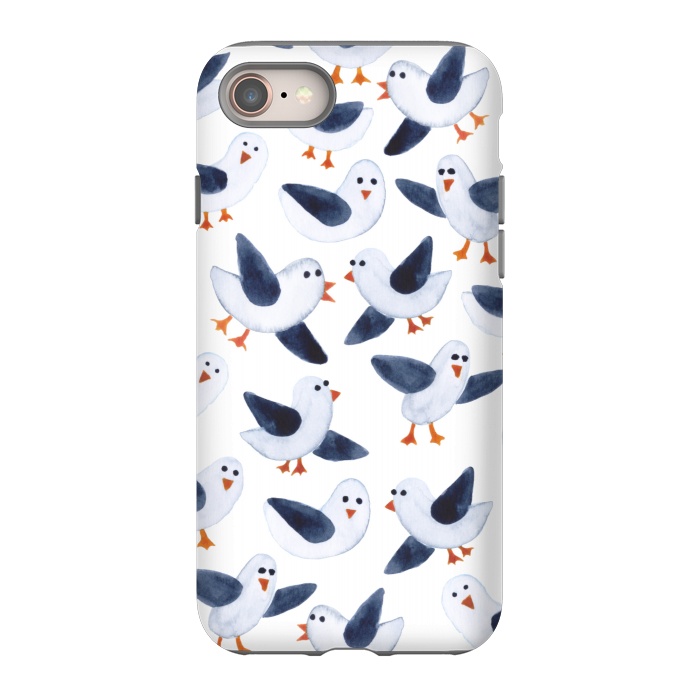 iPhone SE StrongFit Salt and Pepper Seagulls by gingerlique